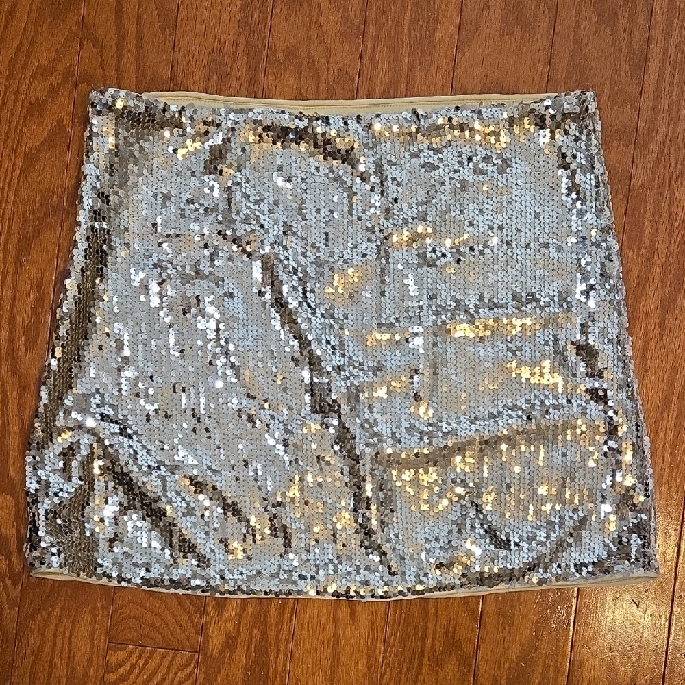 Altar'd State Sparkling Gold Mini Skirt Like New Women's Large